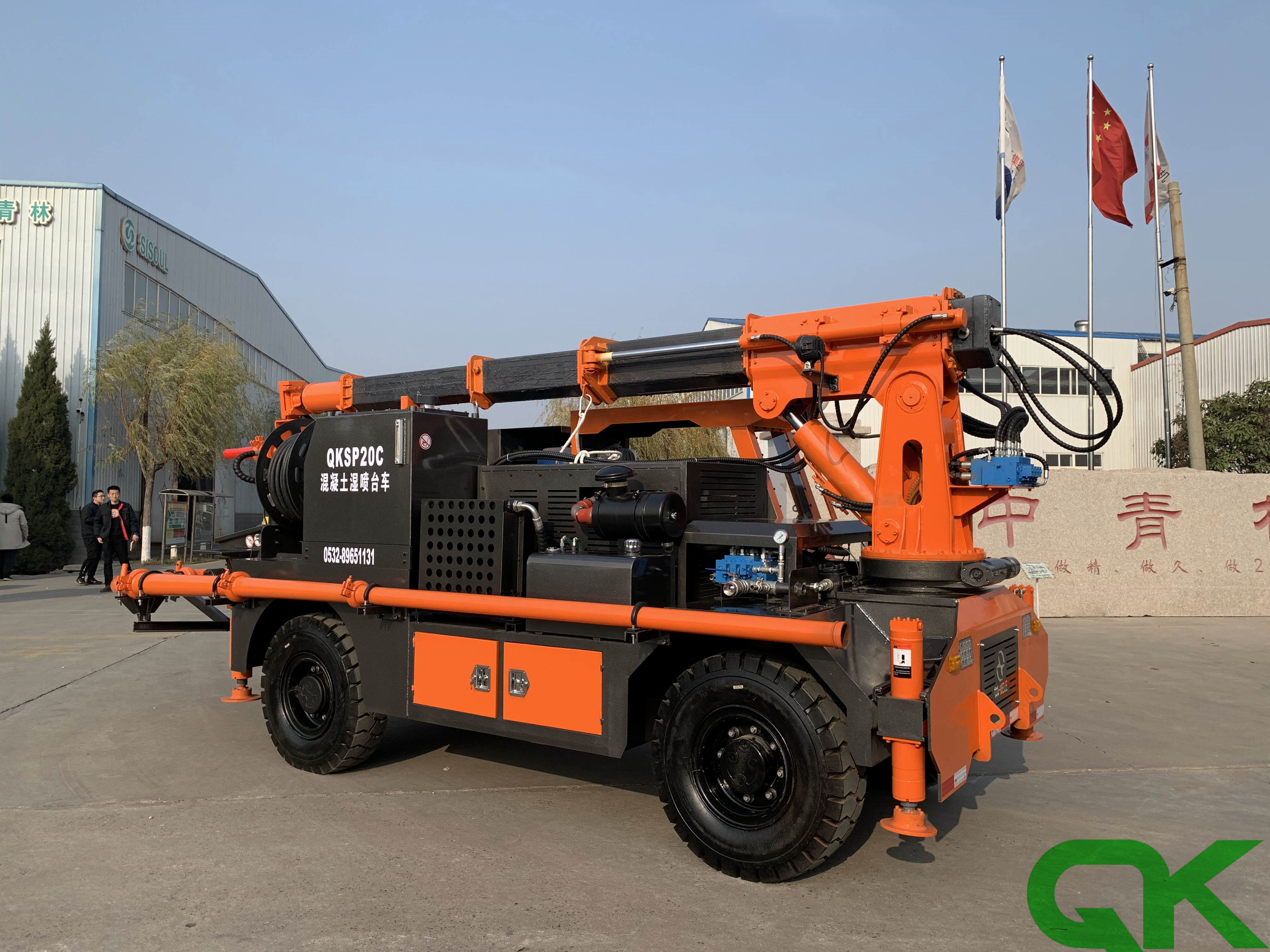 湿喷台车、混凝土泵、细石泵、搅拌拖泵、青科重工