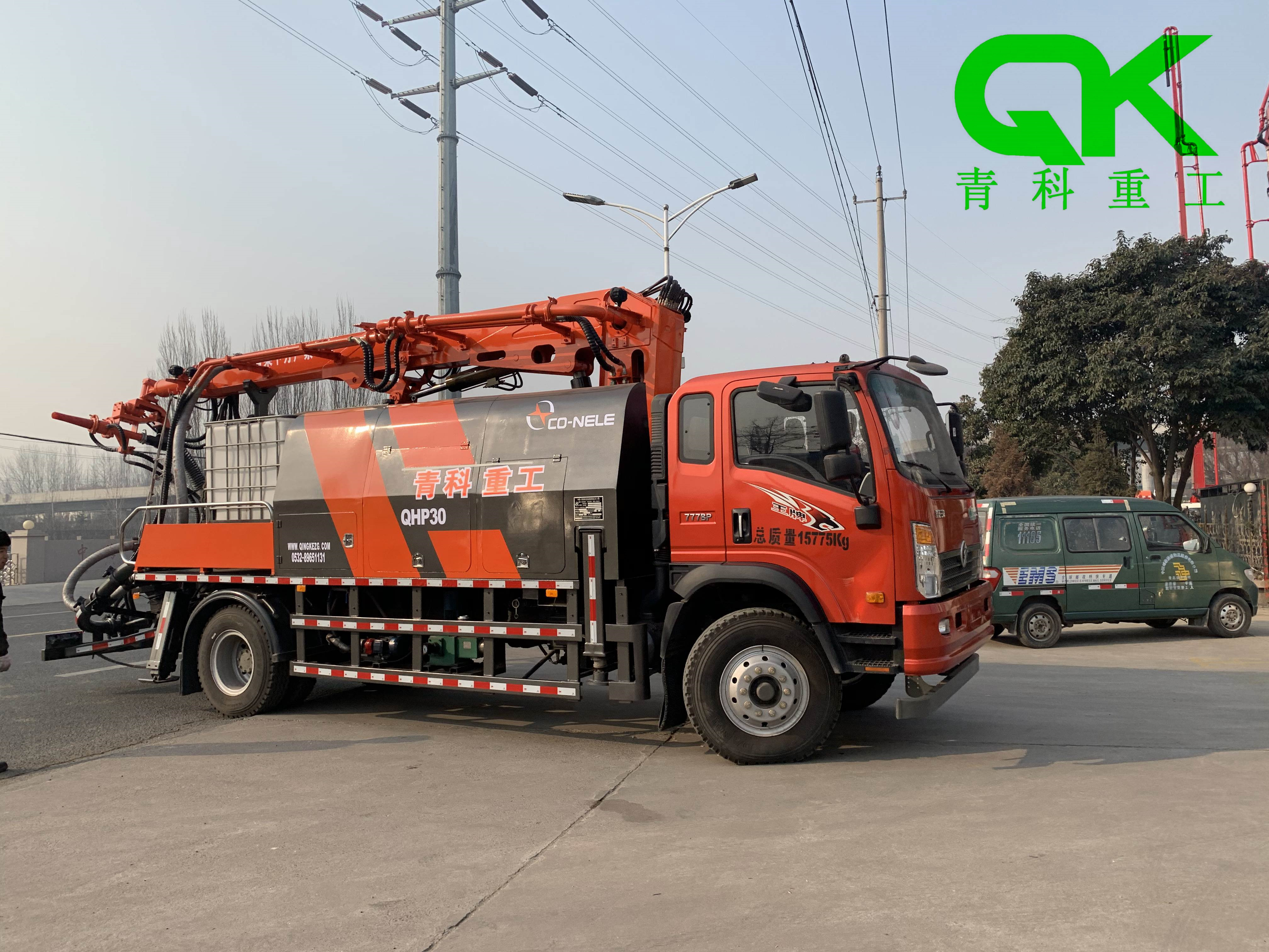 湿喷台车、湿喷机械手、青科重工、混凝土泵