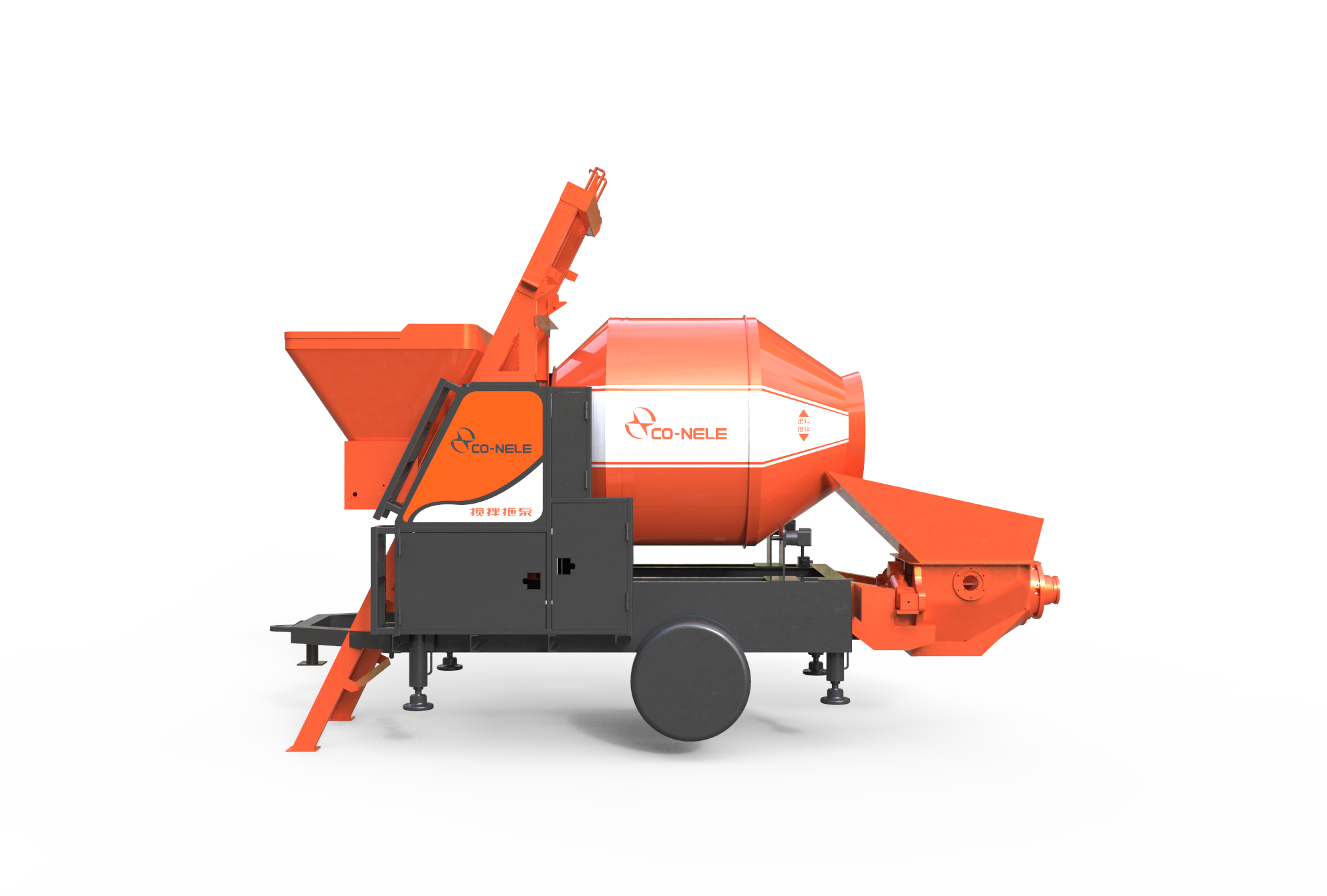 搅拌拖泵、混凝土泵、细石泵、青科重工