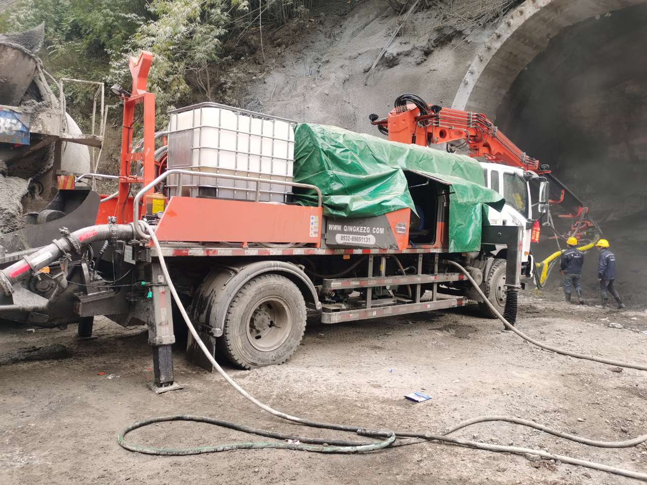 混凝土泵 湿喷台车 青科重工