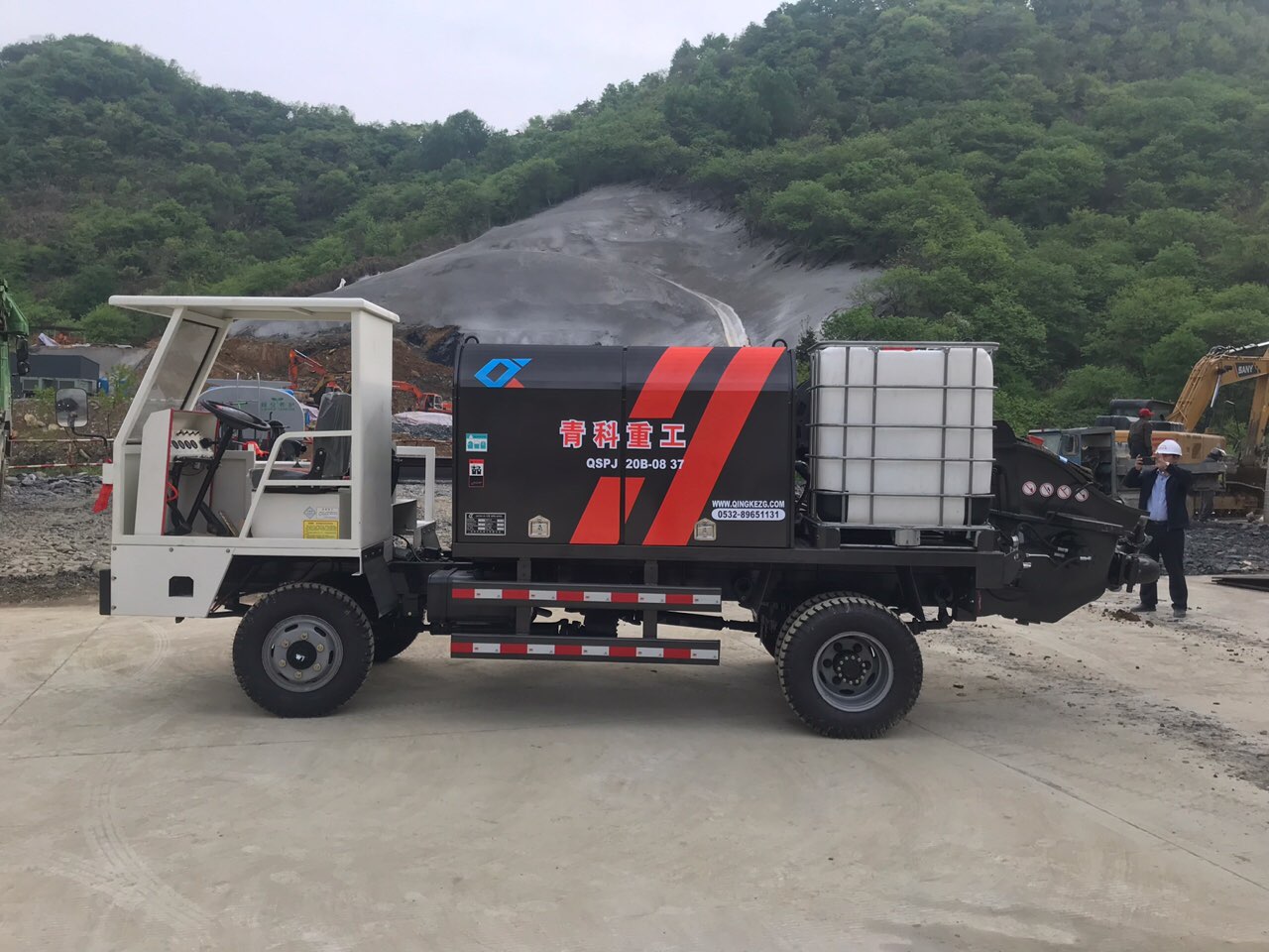 混凝土泵 湿喷台车 双喷头