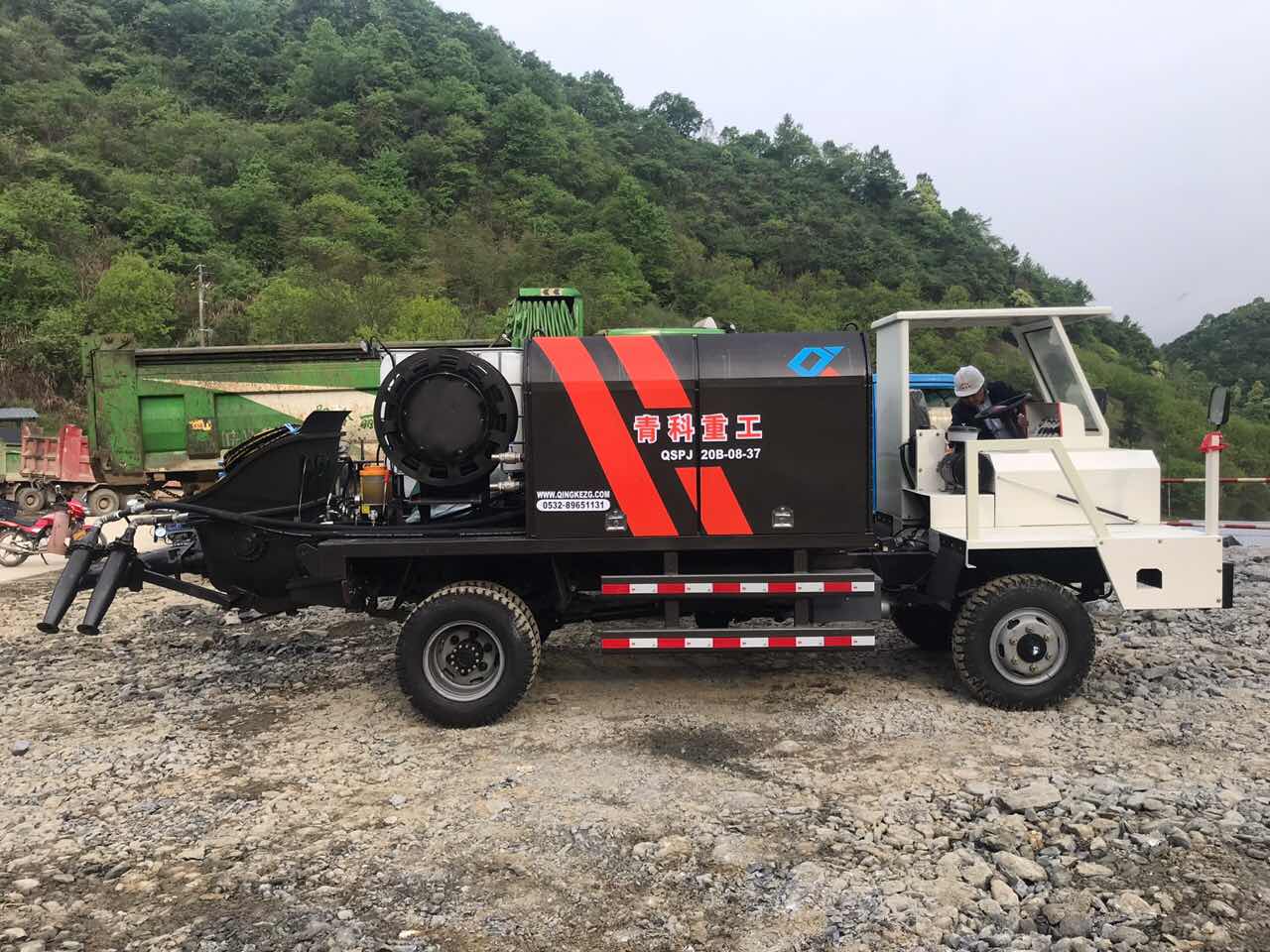 混凝土泵 湿喷台车 双喷头