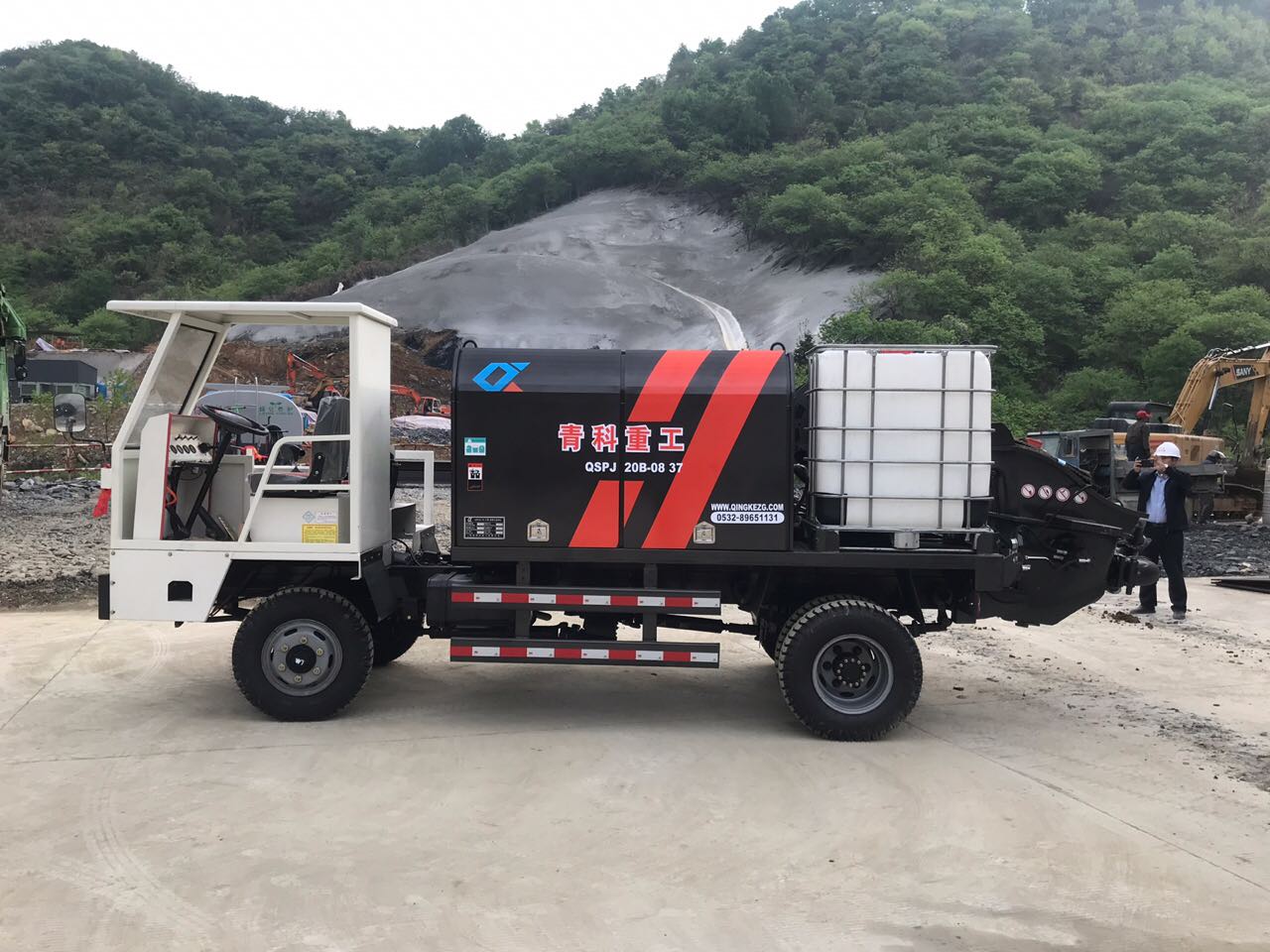 混凝土泵 湿喷台车 双喷头