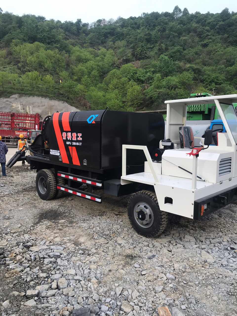 混凝土泵 湿喷台车 双喷头