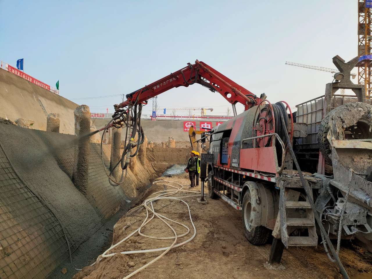 混凝土泵 青科重工 湿喷机械手 湿喷台车